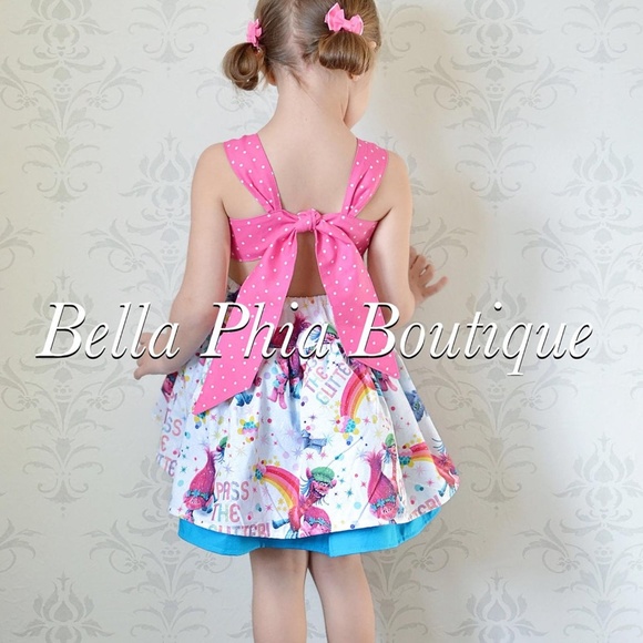 Custom made Trolls party dress - Picture 6 of 8